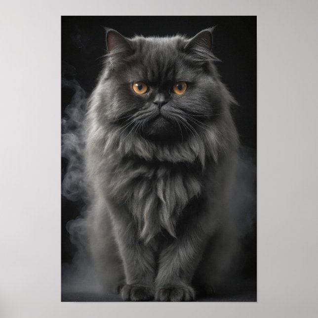 Persian Cat Pet Animal Elegant Dramatic Portrait  Poster (Front)