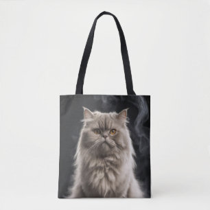 Persian Cat Pet Animal Elegant Dramatic Portrait Tote Bag