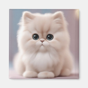 Persian Cat Playful Kitten Magnet