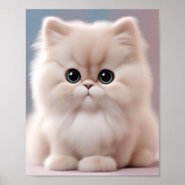 Persian Cat Playful Kitten Poster (Front)