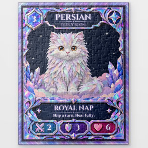Persian Cat, Rainbow Foil Art Jigsaw Puzzle