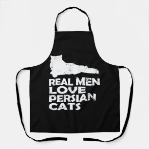 Persian cat - real men love persian cats apron
