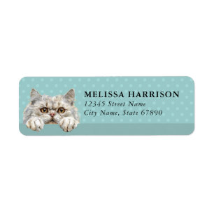 Persian Cat Return Address Labels