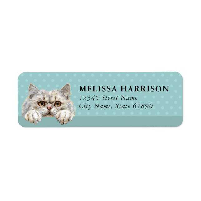 Persian Cat Return Address Labels (Front)
