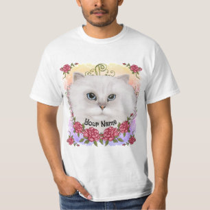 Persian Cat Roses  T-Shirt
