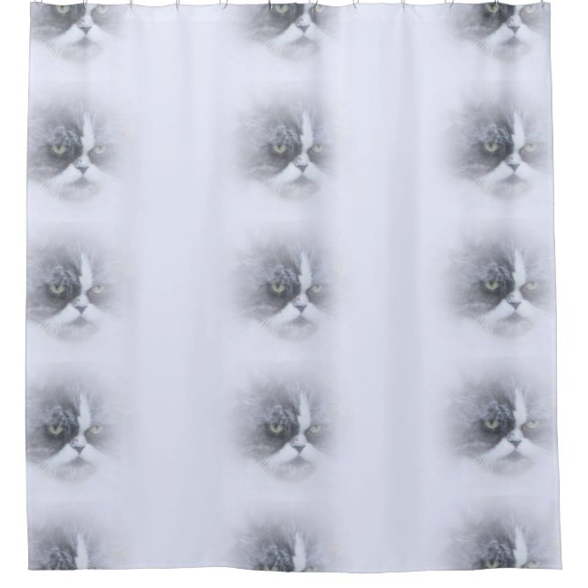 persian cat shower curtain (Front)