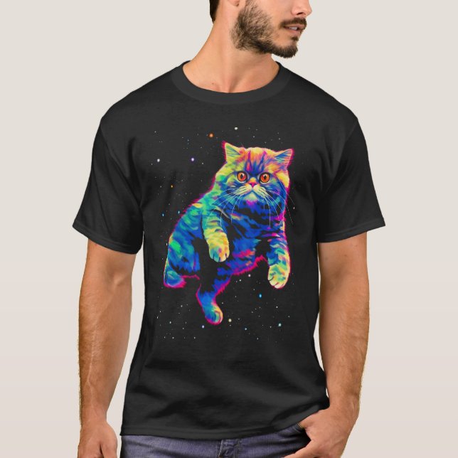 Persian Cat Space T-Shirt (Front)