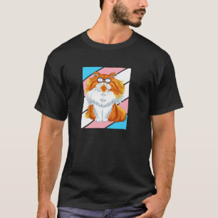 Persian Cat Transgender Flag LGBTQ Proud Ally Prid T-Shirt