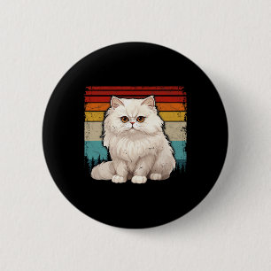 Persian Cat Vintage Distressed Retro Style Cool Pe 6 Cm Round Badge