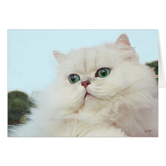 Persian Cat with Jade Eyes (Front Horizontal)