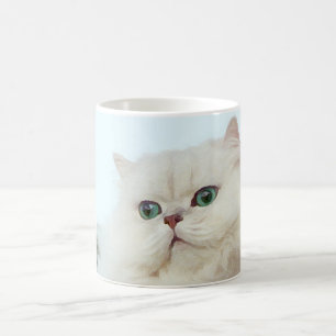 Persian Cat with Jade Eyes Coffee Mug