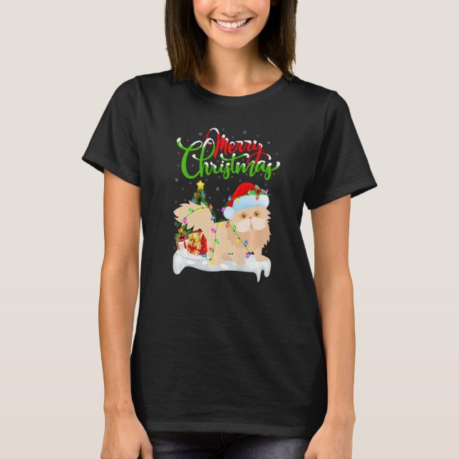 Persian Cat  Xmas Decorations Persian Cat Christma T-Shirt (Front)