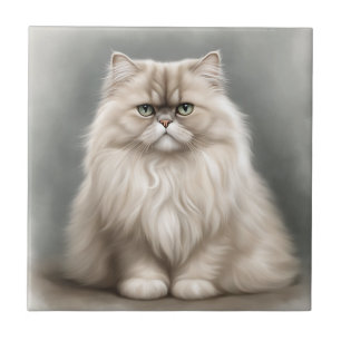 Persian Cat's Beauty Portrait Ceramic Tile