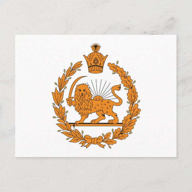 Persian Coat of Arms Postcard (Front)
