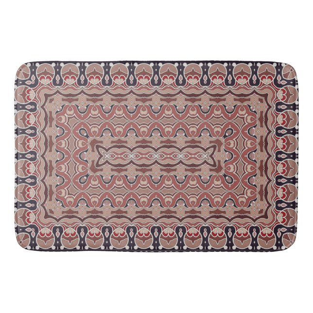 Persian coloured carpet bath mat (Front)