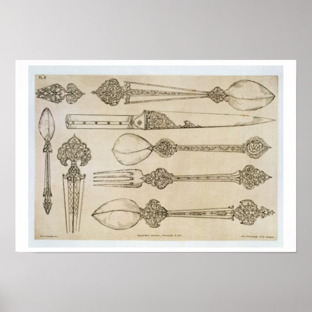 Persian design for everyday silver cutlery, from ' poster (Front)