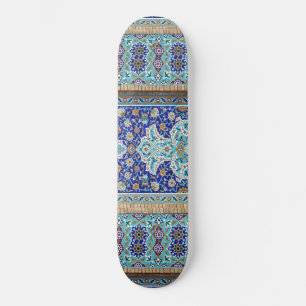 Persian elaborate tiled mural design skateboard