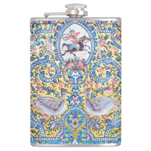 Persian elaborate tiled mural          hip flask
