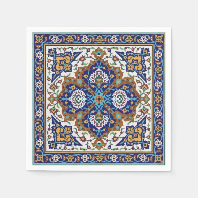Persian elaborate tiled mural      napkin (Front)
