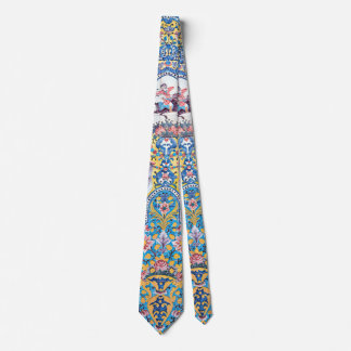 Persian elaborate tiled mural tie