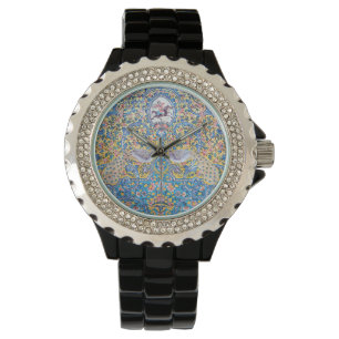 Persian elaborate tiled mural      watch