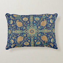 Persian Floral Arabesque Pattern Royal Blue 