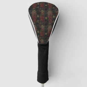 Persian Gold Damask Noir Pattern (4) Golf Head Cover