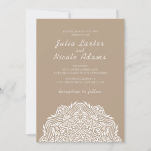 Persian Jewel Arch Ordinate Mandala Wedding Invitation