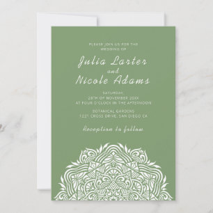 Persian Jewel Arch Ordinate Mandala Wedding Invitation