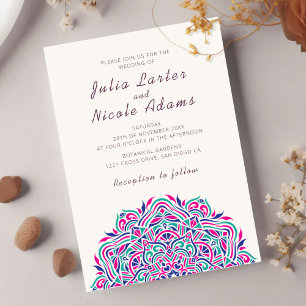 Persian Jewel Arch Ordinate Mandala Wedding Invitation