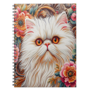 Persian Kitten Flowers, Floral Delight Persian Cat Notebook