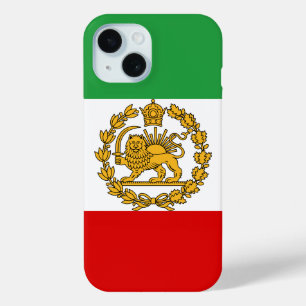 Persian Lion And Sun Flag Crown Pahlavi Monarchy iPhone 15 Case