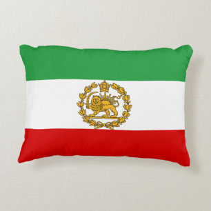 Persian Lion And Sun Flag Crown Pahlavi Monarchy Decorative Cushion