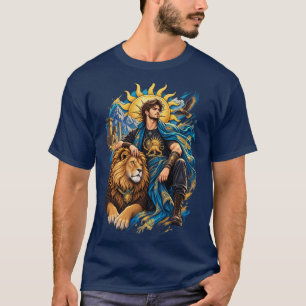 : Persian Lion and Sun Warrior – Persian Fantasy M T-Shirt