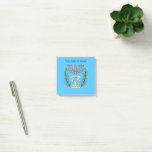 Persian Magen David Menorah Post-it Notes<br><div class="desc">This image was adapted from an antique Persian Jewish tile and features a menorah with a  Magen David (Star of David) framed by olive branches.  The imperfections of the original,  hand-painted image have been preserved. Customise by adding your own text.</div>
