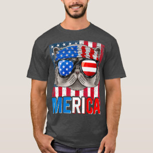 Persian Merica 4th of July Cat American Meowica T-Shirt
