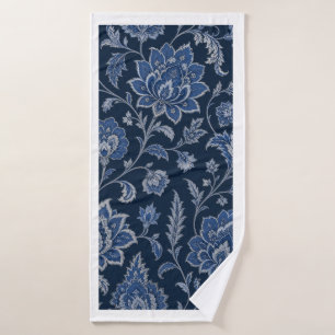 Persian Midnight Garden   Luxury Navy Blue  Bath Towel Set