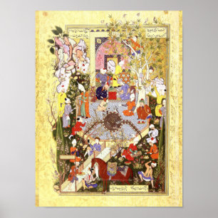 Persian Miniature: A Father Advises His Son Poster