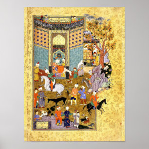 Persian Miniature: Don't Sell My Wonderful Donkey! Poster