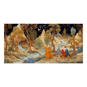 Persian Miniature Style Poster