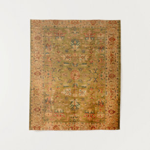 Persian Muted Green Yellow Blue  Tapestry