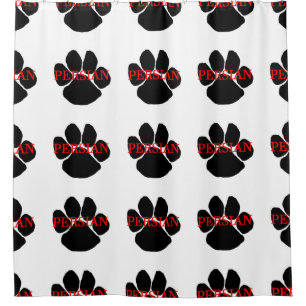 persian name paw shower curtain