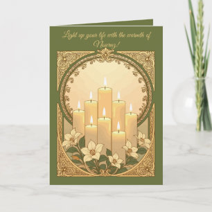 Persian New Year Candles Sham of Enlightenment Card