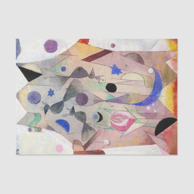 Persian Nightingales by Paul Klee, Abstract Art Tissue Paper (Front)