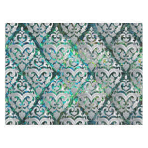 Persian Oriental  pattern abalone and pearl Tablecloth