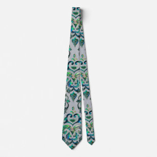 Persian Oriental  pattern abalone and pearl Tie
