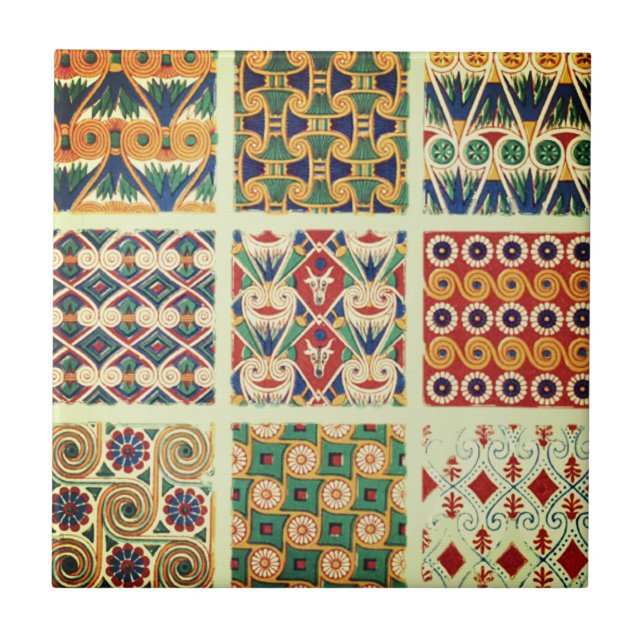 Persian paterna colourful antique elegance   ceram ceramic tile (Front)