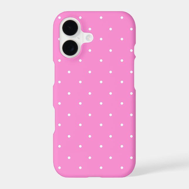 Persian Pink and White Polka Dots  iPhone Case (Back)