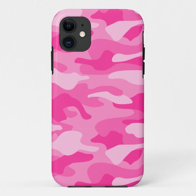 Persian Pink Monocolor Camo Case-Mate iPhone Case (Back)
