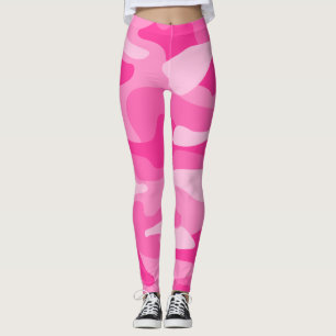 Persian Pink Monocolor Camo Leggings